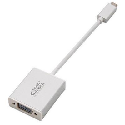NANOCABLE  10.16.4101 Convertisseur USB-C vers VGA 10cm Aluminium