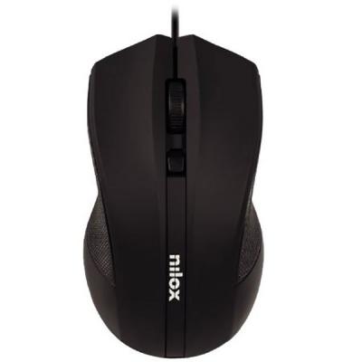 NILOX  USB 1600DPI Souris Noire Optique