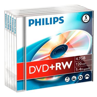 PHILIPS  DW4S4J05F - DVD+RW x 5 - 4.7 Go - support de stockage