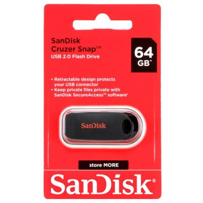 SANDISK  Cruzer Snap 64gb Usb 2.0 Pendrive Noir