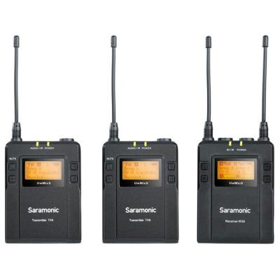 SARAMONIC UwMic9 Kit2 / 2 micros cravate sans fil avec &eacute;metteur et 1 r&eacute;cepteur