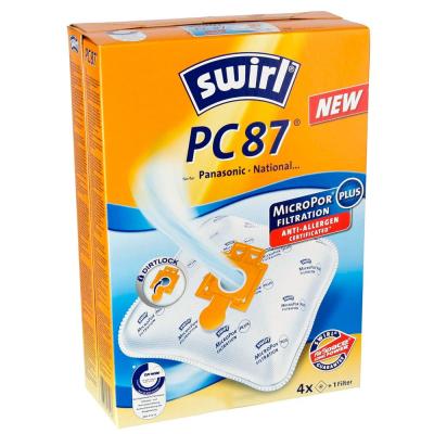 SWIRL  Lot de 4 sacs d'aspirateur et 1 filtre PC 87 MP Plus AirSpace
