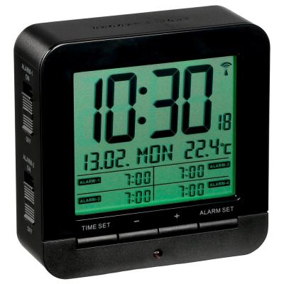 TFA DOSTMANN  60.2536.01 radiopilot&eacute;(e) R&eacute;veil noir Heures de r&eacute;veil 4 