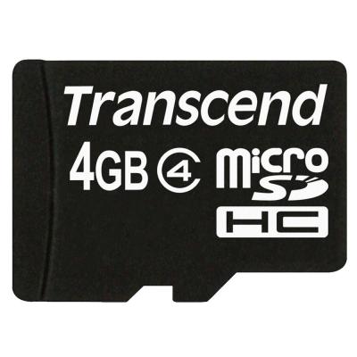 Transcend - Carte m&eacute;moire flash - 4 Go - Class 4 - Micro SDHC