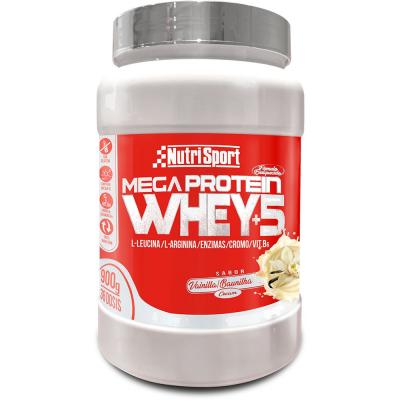 NUTRISPORT  Mega Protein Whey+5 900g Vanilla Noir 