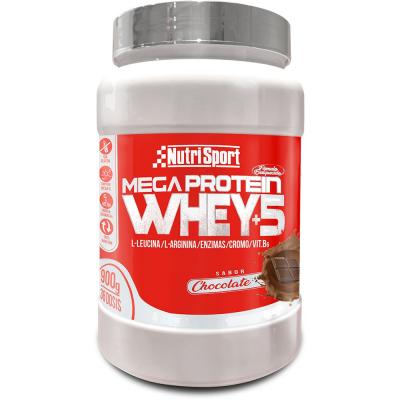NUTRISPORT  Mega Protein Whey+5 900gr Chocolate Multicolore 