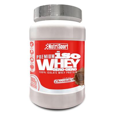 NUTRISPORT  Premium Iso Whey Zero-zero 1kg Chocolate Noir