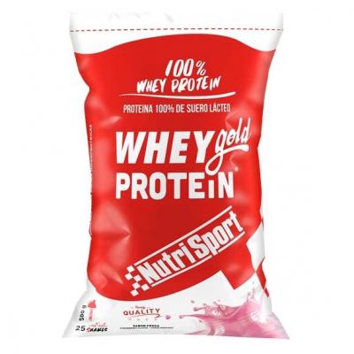 NUTRISPORT  Whey Protein Gold 500g Strawberry Rouge