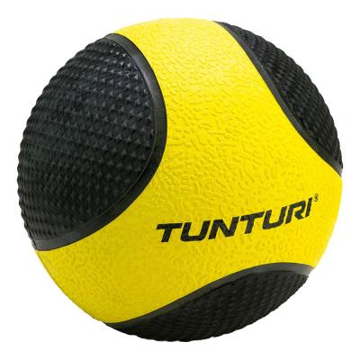 TUNTURI Ballon de fitness M&eacute;decine 1 kg  - Caoutchouc Jaune/Noir