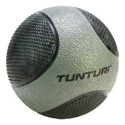 TUNTURI Ballon de fitness M&eacute;decine  - 5 kg - Caoutchouc gris/noir