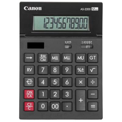CANON  As-2200 Calculatrice Hb EMEA 12 Chiffres - Noir