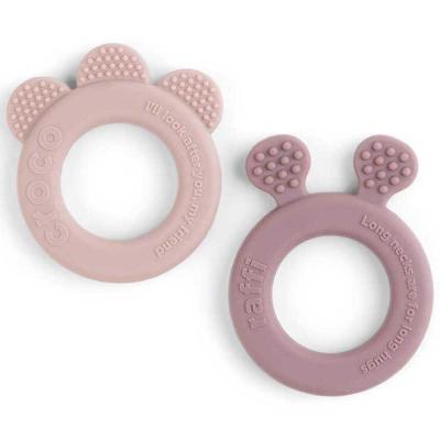 DONE BY DEER  - Anneau de dentition Deer Friends, rose (lot de 2)