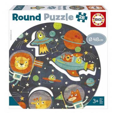 EDUCA  Borras 28 Pieces Round Space Puzzle Multicolore 3-6 Years
