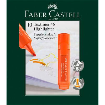 FABER CASTELL  Surligneur Textliner 1546, Pointe Feutre Biseaut&eacute;e, Coloris Orange
