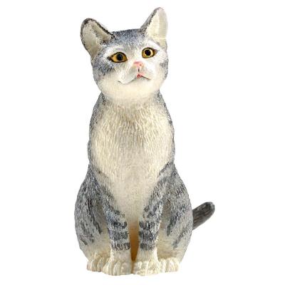 SCHLEICH - Figurine Chat Assis Farm World, 13771, Multicolore