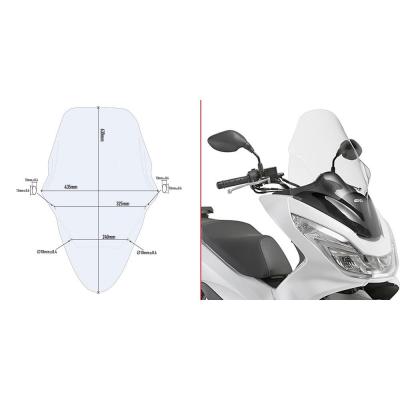 GIVI  Pare-brise, Bulle moto et scooter, D1136ST sur&eacute;lev&eacute; transparent