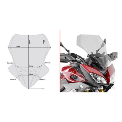 GIVI  Pare-brise, Bulle moto et scooter, D2122S Sur&eacute;lev&eacute; fum&eacute;