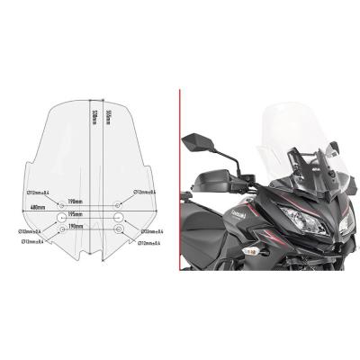 GIVI  Pare-brise, Bulle moto et scooter, D4120ST sur&eacute;lev&eacute; transparent