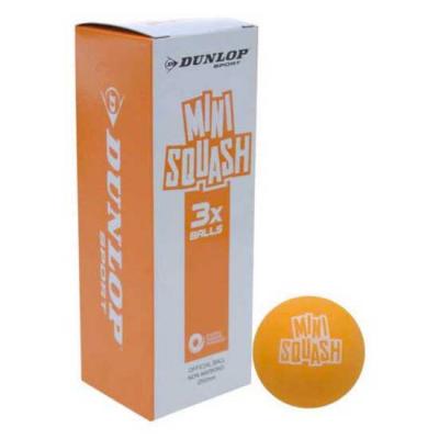 DUNLOP Lot de 3 balles de squash  play - orange - TU
