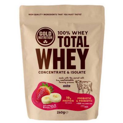 GOLD NUTRITION  Total Whey 260gr Strawberry&banana Beige 