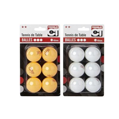 TREMBLAY CT Blister de 6 balles de tennis de table Tremblay