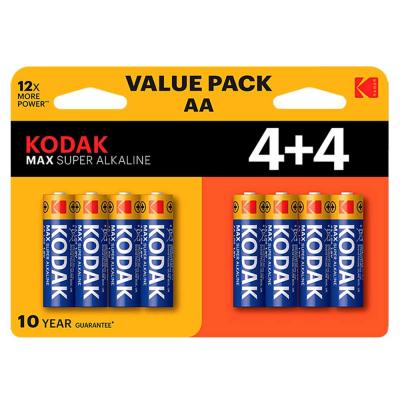 KODAK  Piles Alcalines Max Aa Lr6 8 Unit&eacute;s One Size Multicolour