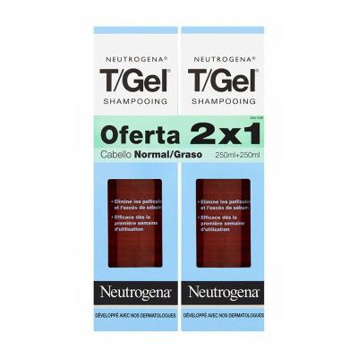 NEUTROGENA T/GEL CHAMP&Uacute; ANTICASPA NORMAL-GRASO coffret 2 x 250 ml