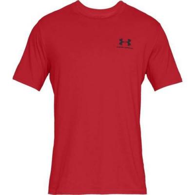 UNDER ARMOUR  Sportstyle Left Chest, T-Shirt Homme, Red / Black , 2XL