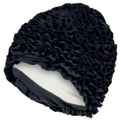  Fashy pink ruffle swimhat noir noir black