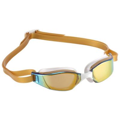 PHELPS Lunettes de natation Michael  Xceed, verres miroirs blancs dor&eacute;s