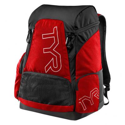TYR  Alliance Team Backpack Sac &agrave; Dos Mixte Adulte, Rouge/Noir, 45 L