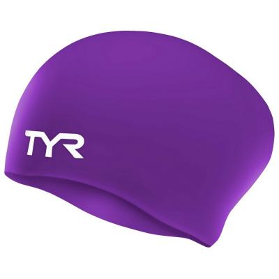 TYR Bonnet de natation  Silicone Long Hair lilas