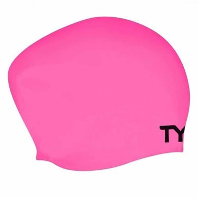 TYR Bonnet de natation  Silicone Cap Long Hair fuchsia