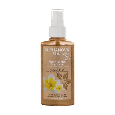 ALPHANOVA SUN  Huile s&egrave;che scintillante bio spray 125ml