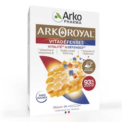 ARKOPHARMA  Arkoroyal Vitad&eacute;fenses 1000mg 20 Ampoules x 10ml
