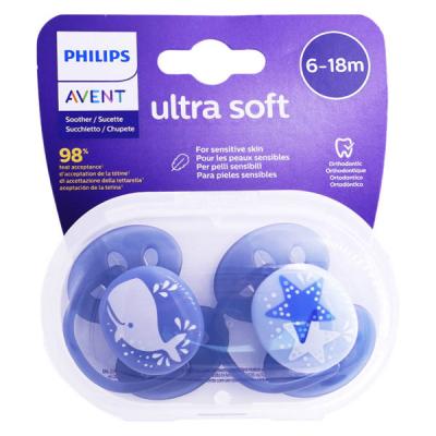 PHILIPS AVENT Avent Sucettes Ultra Soft Baleine Etoile 6-18M 2uts