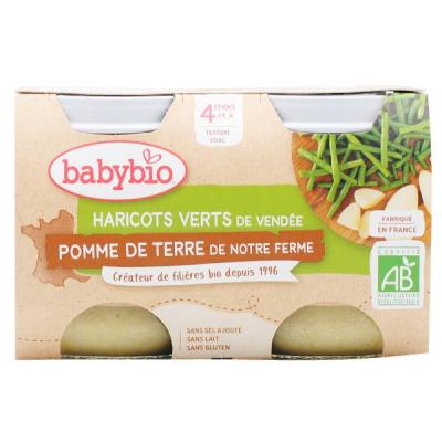 BABYBIO  Pdt/Haricot Vert 2X130g