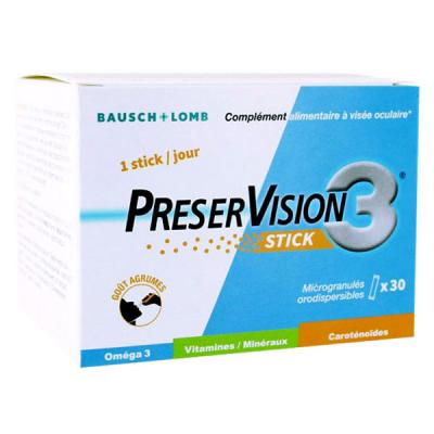 PRESERVISION BAUSCH&LOMB PRESER VISION 3 stick Micro granul&eacute;s x30