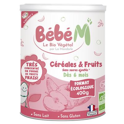 BEBE M DE LA MANDORLE La Mandorle Bebe M Cereals & Fruit +6M 400g
