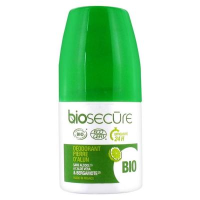BIOSECURE Bio secure D&eacute;odorant &agrave; la pierre d'alun bergamote, 50ml