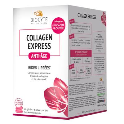 BIOCYTE  Collagen Express G&eacute;lules - Bo&icirc;te 180 g&eacute;lules