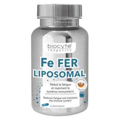 BIOCYTE  Longevity Min&eacute;raux - Fe fer liposomal 30 g&eacute;lules