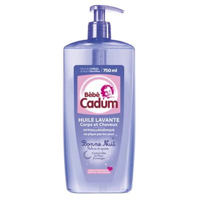 CADUM Huile Lavante Corps Et Cheveux B&eacute;b&eacute;  Bonne Nuit 750ml