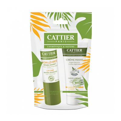 CATTIER  Kit Hiver Cr&egrave;me Mains + Stick L&egrave;vres