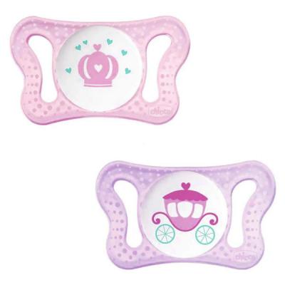 CHICCO  Physio Micro Sucette Silicone +0m Couronne Carrosse Lot de 2 