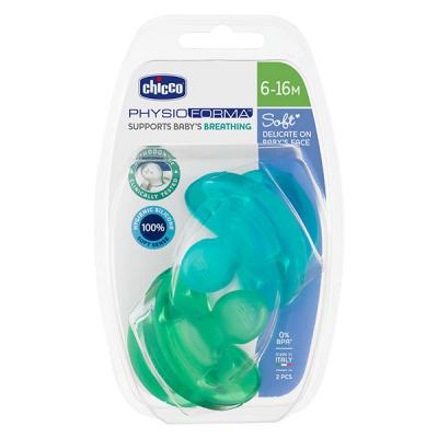 CHICCO  Physio Soft Blue t&eacute;tine 6-16 m 2 pcs