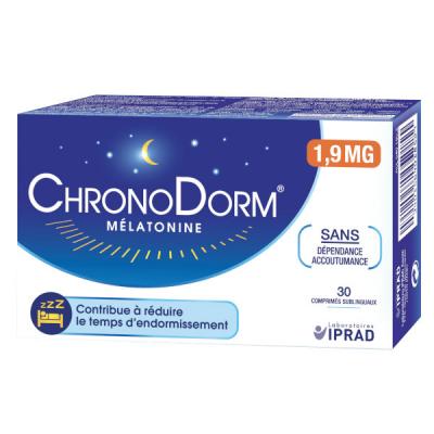 CHRONODORM  M&eacute;latonine 1,9 mg 30 Comprim&eacute;s Sublinguaux lot de 2 bo&icirc;tes