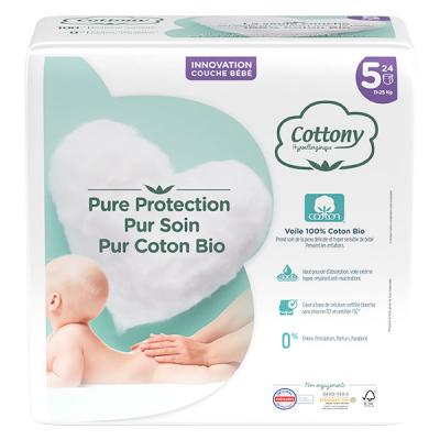 COTTONY  Couches avec du Coton Bio 24 Couches Taille 5 (11-25 kg)