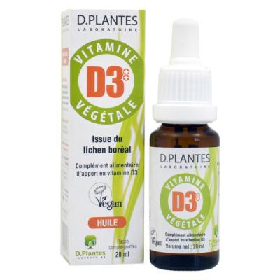 D.PLANTES  - Vitamine D3++ V&eacute;g&eacute;tale 400 UI 20 ml - Lot de 2