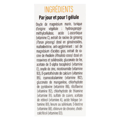 DAYANG  Complexe Multivitamines Ginseng Rhodiole 30 g&eacute;lules 